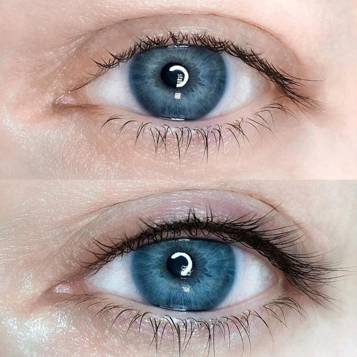 Lash line enhancement before and after at LINÉA